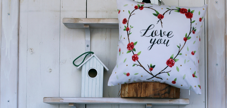 Печать на подушках. Декоративная подушка Love you от Vicky Od