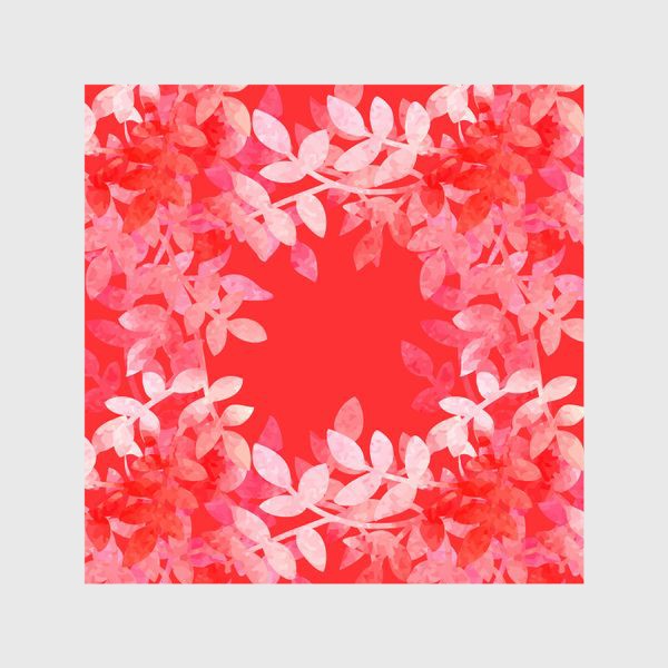 Шторы «Акварельные розовые листья»