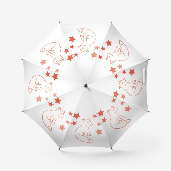 Зонт «милая лиса со звездами. подарок для ребенка»