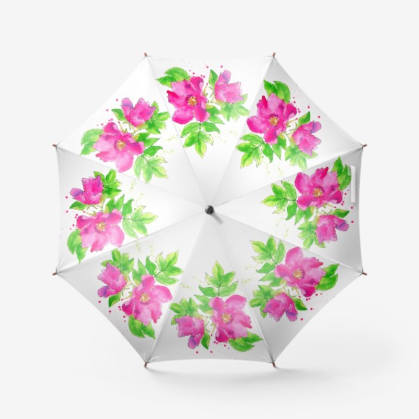 Зонт «Неоновый розовый шиповник»