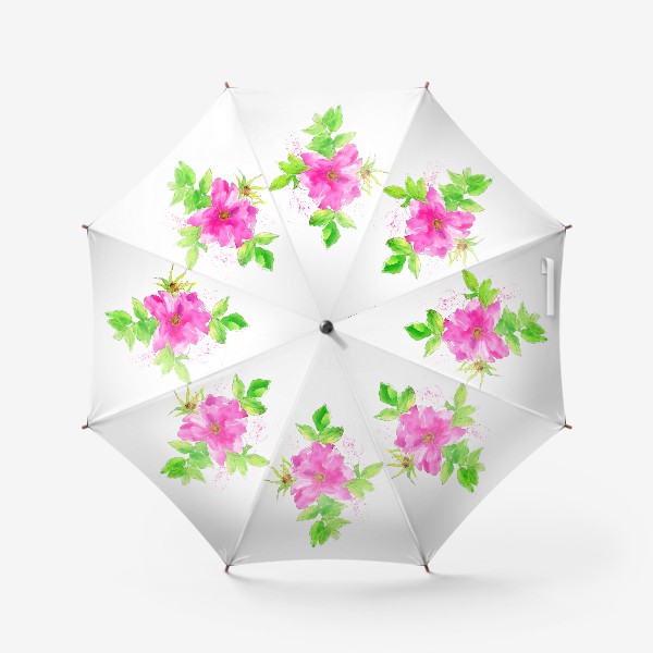 Зонт «Неоновый розовый шиповник 3»
