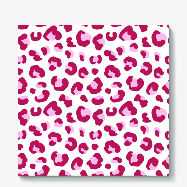 Холст «Леопардовый животный принт в розовом цвете»