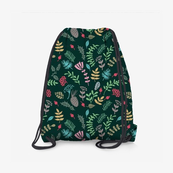 Рюкзак «Рождественский паттерн с травами»