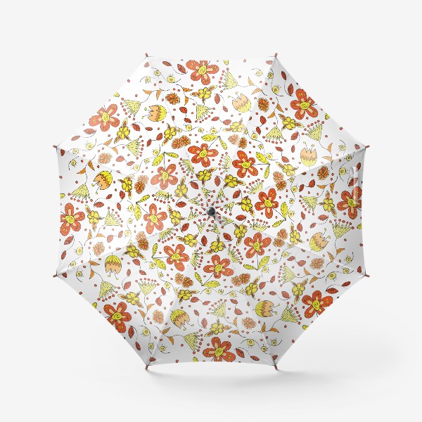 Зонт «Цветочный народный узор»