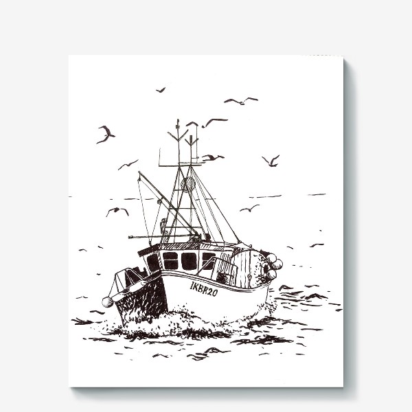 Холст «Рыбацкая лодка»