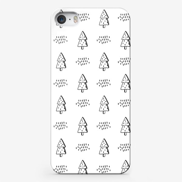 Чехол iPhone «Паттерн с ёлками в скандинавском стиле»