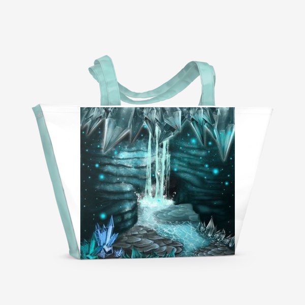 Пляжная сумка «Пещера с кристаллами»
