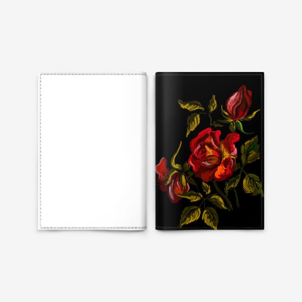 Обложка для паспорта «Розы в темноте»
