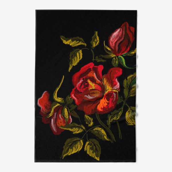 Полотенце «Розы в темноте»