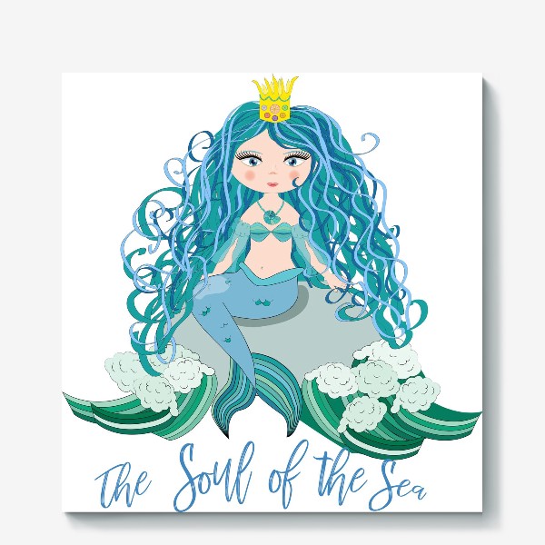 Холст «Принцесса-русалка, душа моря»