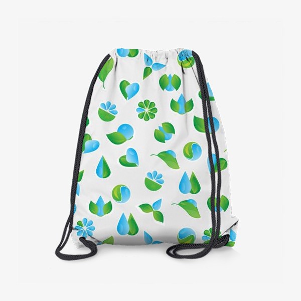 Рюкзак «Экологический узор - Вода и зелень»
