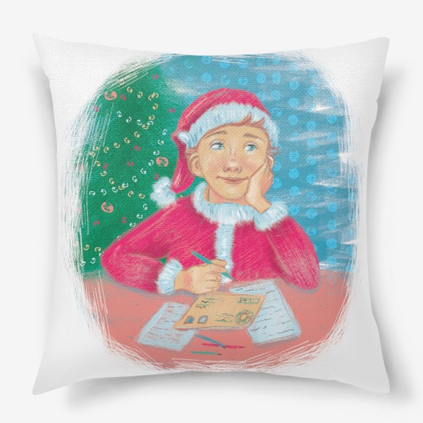 Подушка «Письмо Деду Морозу»