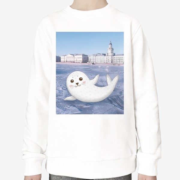 Свитшот «Милый тюлень в Санкт-Петербурге»
