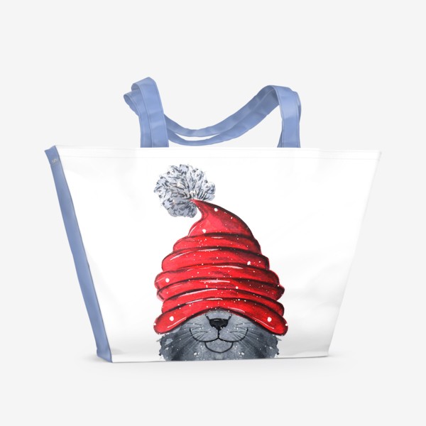 Пляжная сумка «Санта кот»