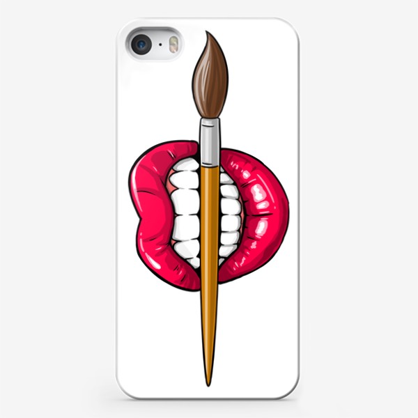 Чехол iPhone «кисточка в зубах»