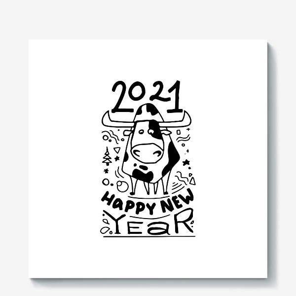 Холст «Happy New Year 2021»