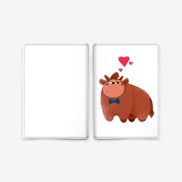 Обложка для паспорта «Влюбленный Бык»