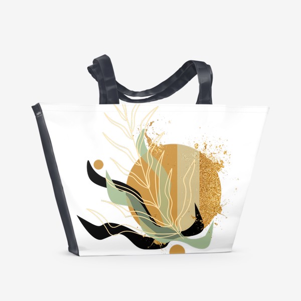 Пляжная сумка «Абстрактная цветочная композиция»