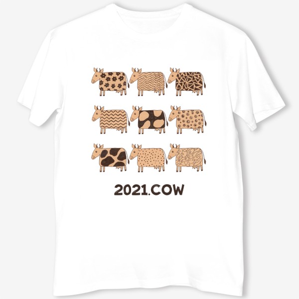 Футболка «2021-й год коровы (2021.cow)»