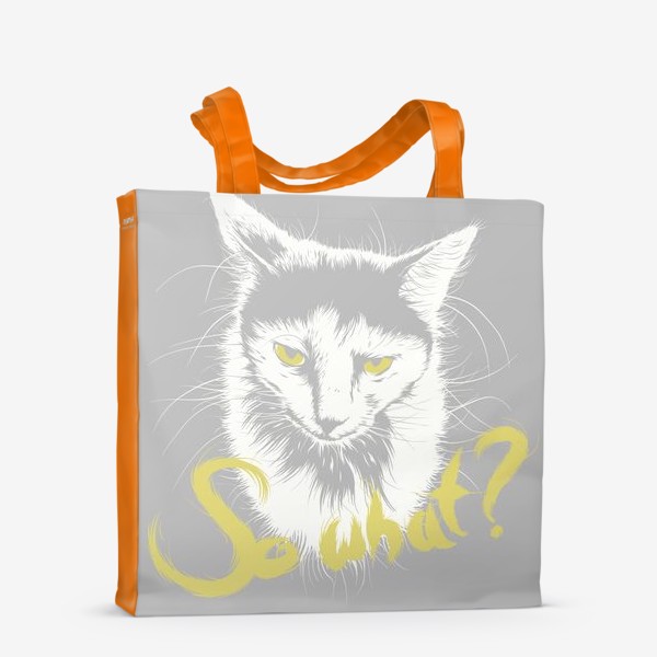 Сумка-шоппер &laquo;Angry cat says "so what?"&raquo;