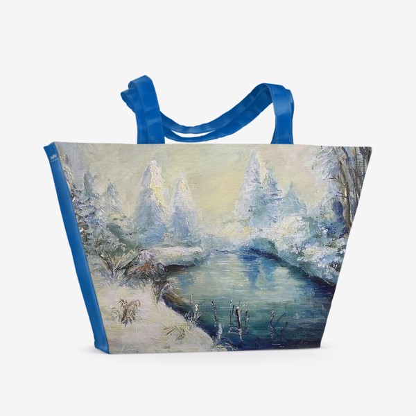 Пляжная сумка «зимушка-зима (авторская копия)»