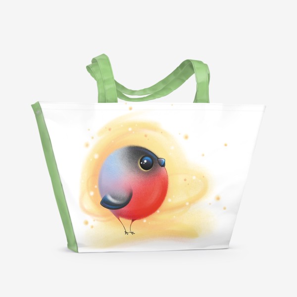 Пляжная сумка «Cute little bullfinch»