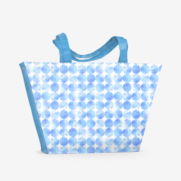Пляжная сумка «Голубые горошки»
