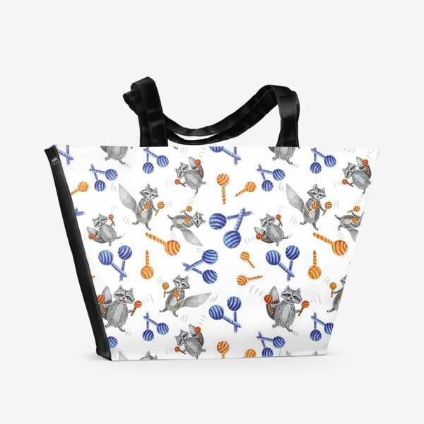 Пляжная сумка «Веселые еноты»
