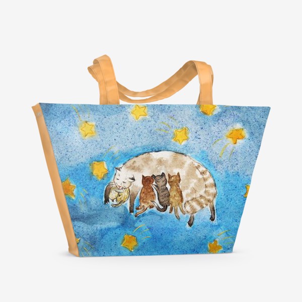 Пляжная сумка «Мама кошка»