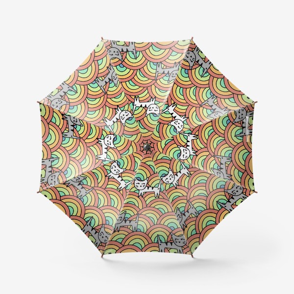 Зонт «Радужные котики»
