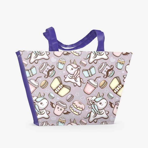 Пляжная сумка «Sweet Unicorn pattern»