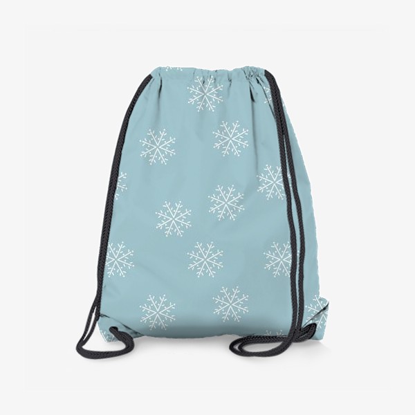 Рюкзак «Снежинки на голубом фоне»