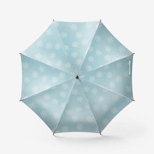 Зонт «Снежинки на голубом фоне»