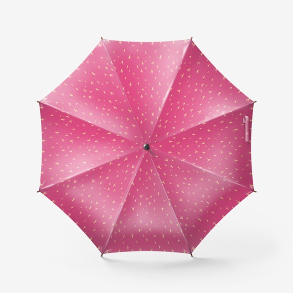Зонт «Золотая корона на розовом фоне»