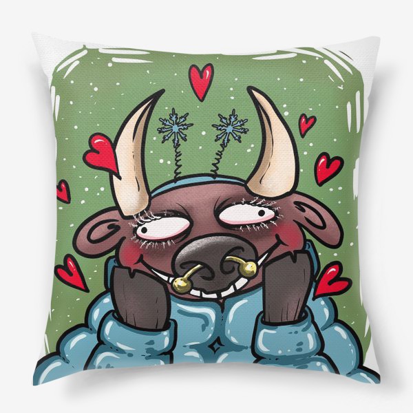 Подушка «Новогодний бык»