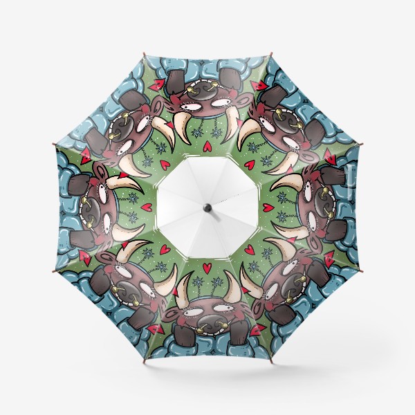 Зонт «Новогодний бык»