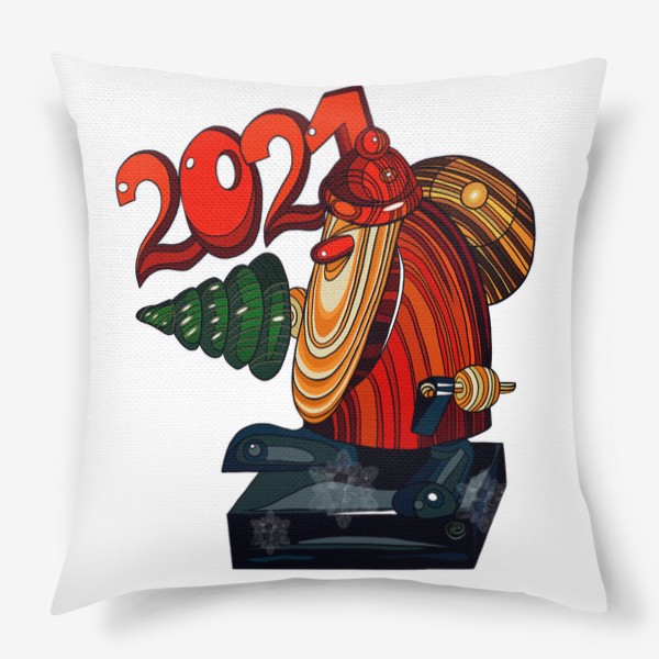 Подушка «Дед Мороз 2.0 - 2.1 (Без фона). Новогодняя сказка. Чудо. Волшебство.»