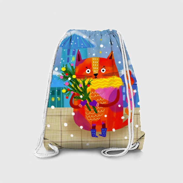 Рюкзак «Зимний кот»