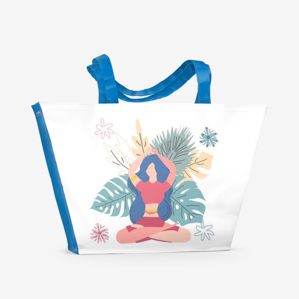Пляжная сумка &laquo;Медитация, йога, покой и равновесие&raquo;