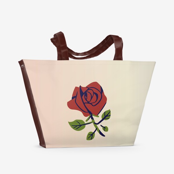 Пляжная сумка «Red rose»