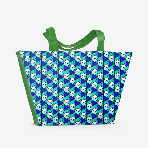 Пляжная сумка «синие треугольники»