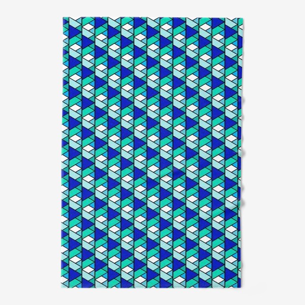 Полотенце «синие треугольники»