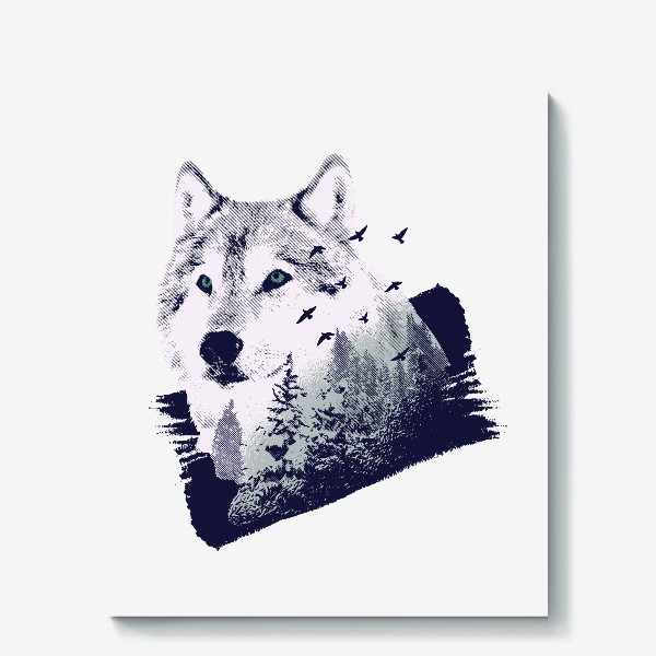 Холст «Волк - Дух Леса»