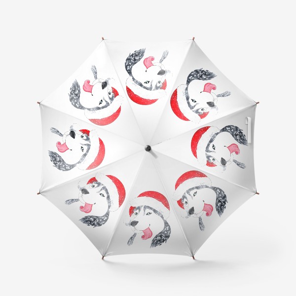 Зонт «Санта Хаски»