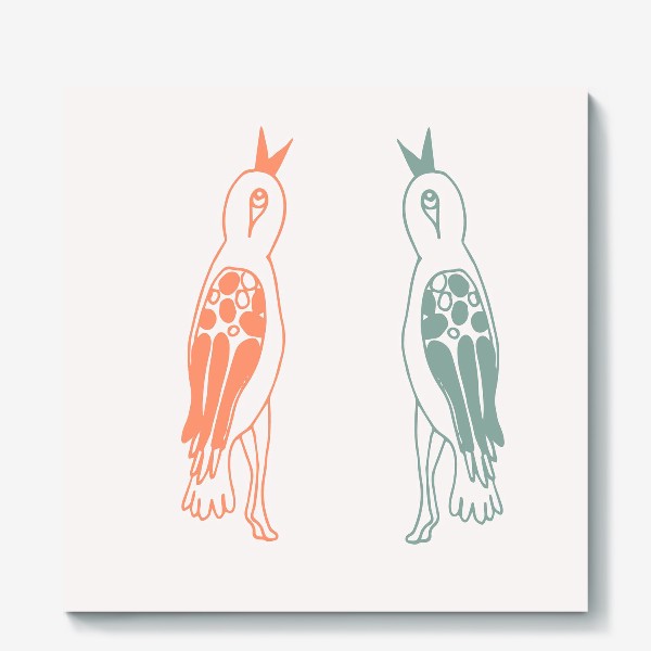 Холст «Две птицы»
