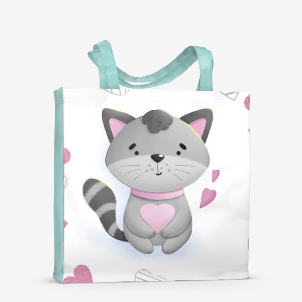 Сумка-шоппер «Кот с сердечком»