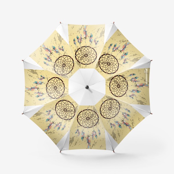 Зонт «Ловец снов в стиле бохо на текстурном фоне»