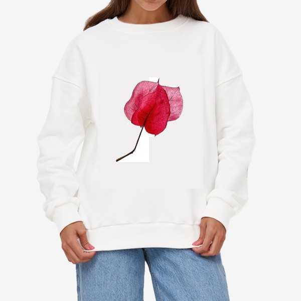 Свитшот «Розовый цветок бугенвиллея»
