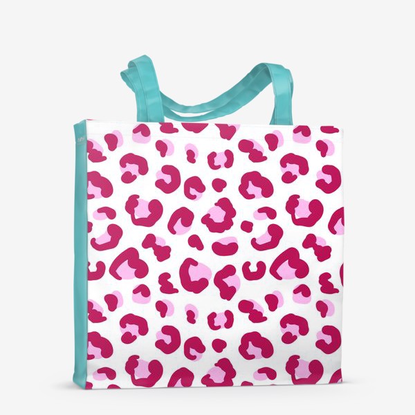 Сумка-шоппер «Леопардовый животный принт в розовом цвете»