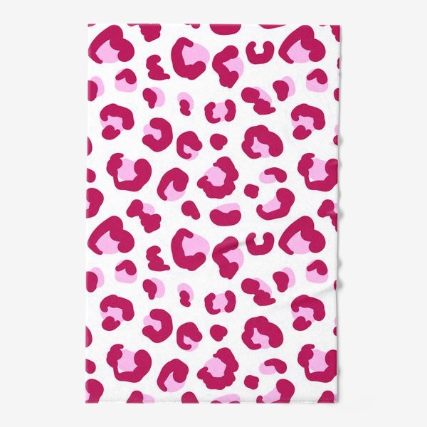Полотенце «Леопардовый животный принт в розовом цвете»